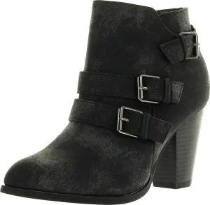 Forever Link Women's Comfort Chunky Heel Lace Up Ankle Booties