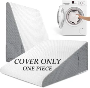 Forias Wedge Pillow Cover for 12" Wedge Pillow for Sleeping, Wedge Pillow Case for Wedge Pillow Replacement, Removable & Machine Washable Air Layer Wedge Cover
