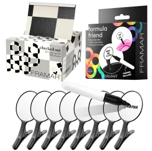 FRAMAR Checked Out Hair Foil - Formula Friend Clips 8 Pack