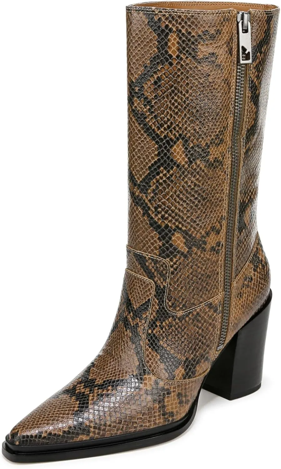 Franco Sarto Womens Jaxon Mid Calf Heeled Boot