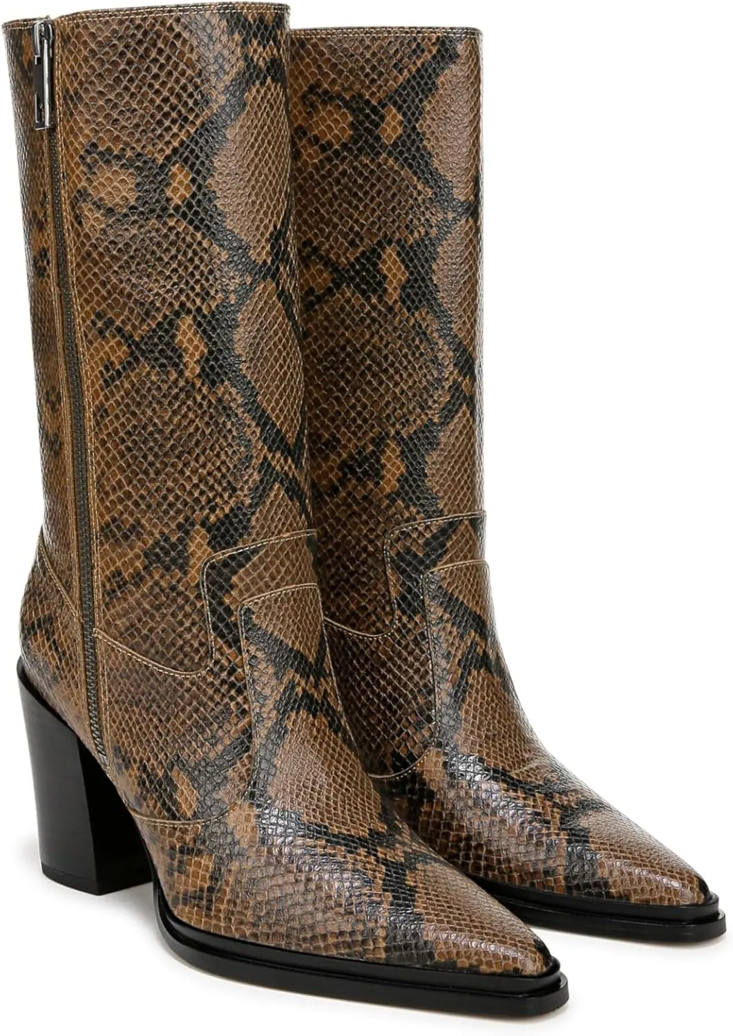 Franco Sarto Womens Jaxon Mid Calf Heeled Boot