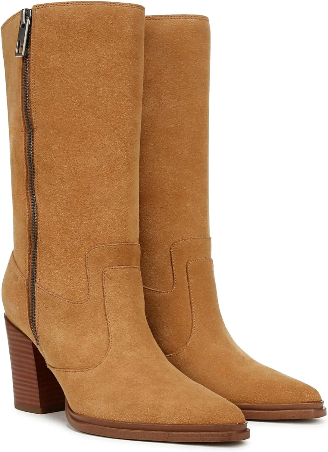 Franco Sarto Womens Jaxon Mid Calf Heeled Boot