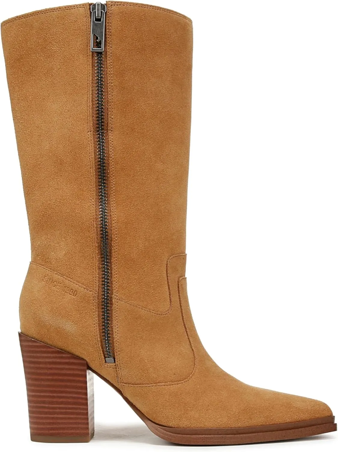 Franco Sarto Womens Jaxon Mid Calf Heeled Boot