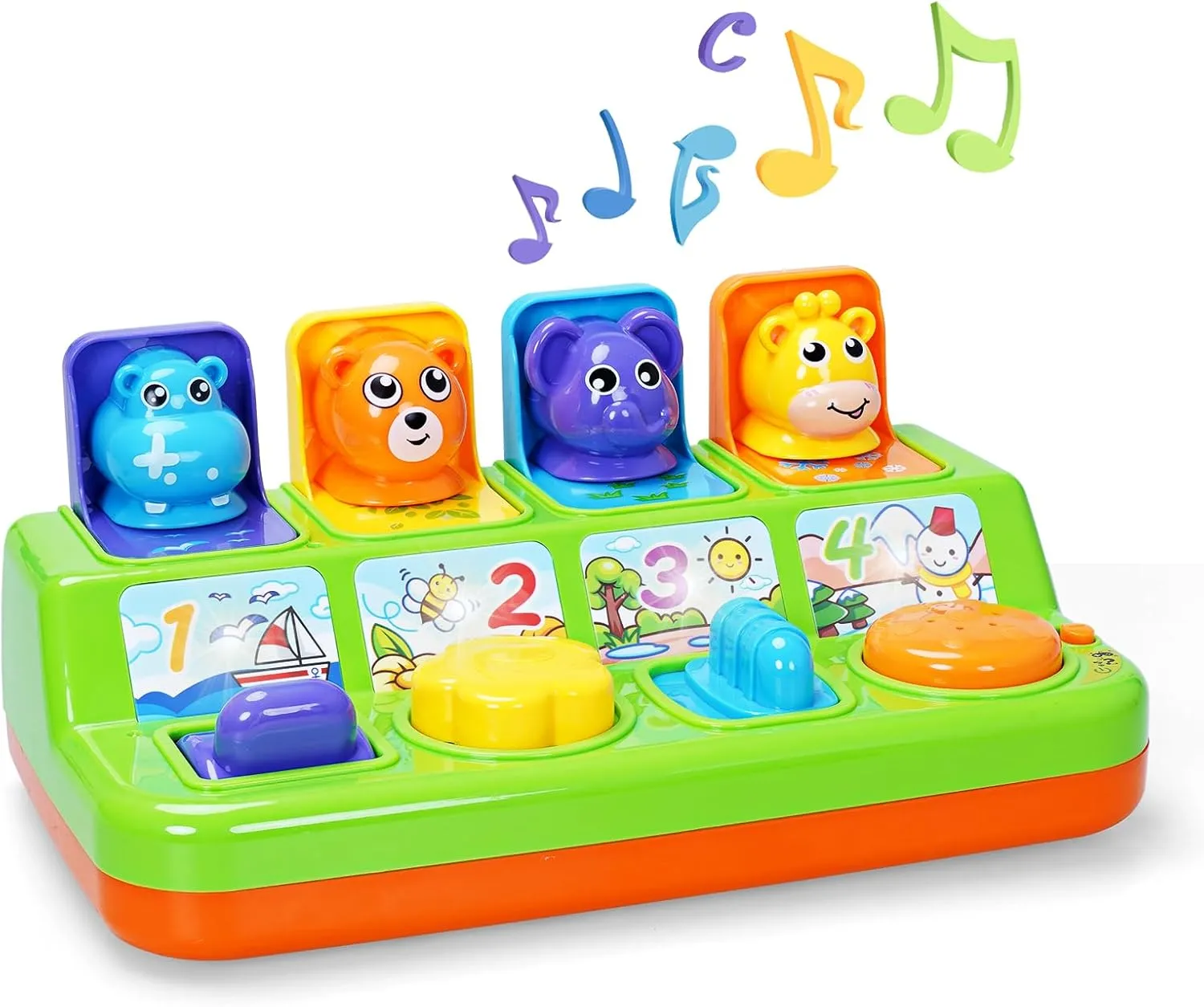 FS Toddler Pop Up Toy with Music and Light, Cause and Effect Toys for 6 9 12 18 Month Old Baby, Early Learning Educational Toys for 1 2 3 Year Old Boy and Girls Gifts