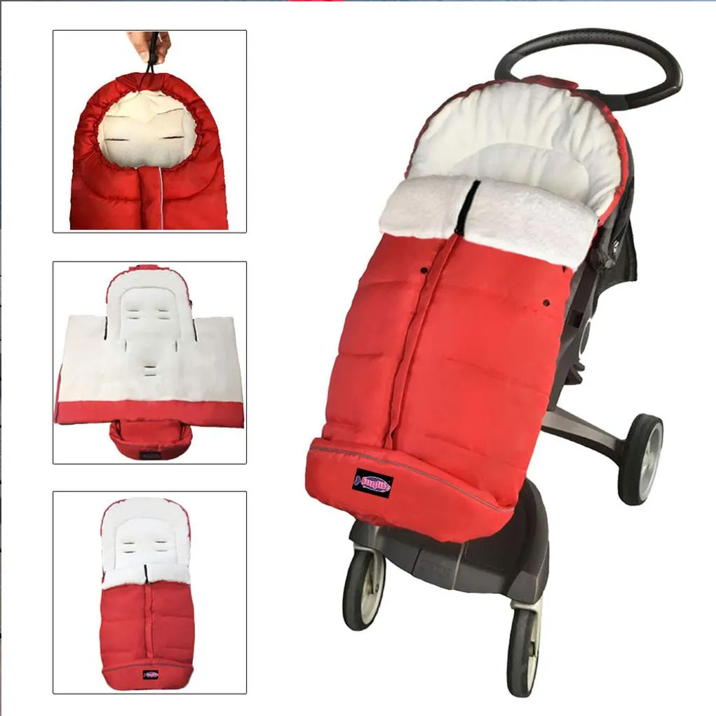 funlife Anti-Kick Winter Warm Blanket, Cozy Baby Sleeping Bag Cocoon - Adaptable for Most Stroller Styles, Water Repellent, Anti-Slip, Extendable, Multifunction Use Footmuff