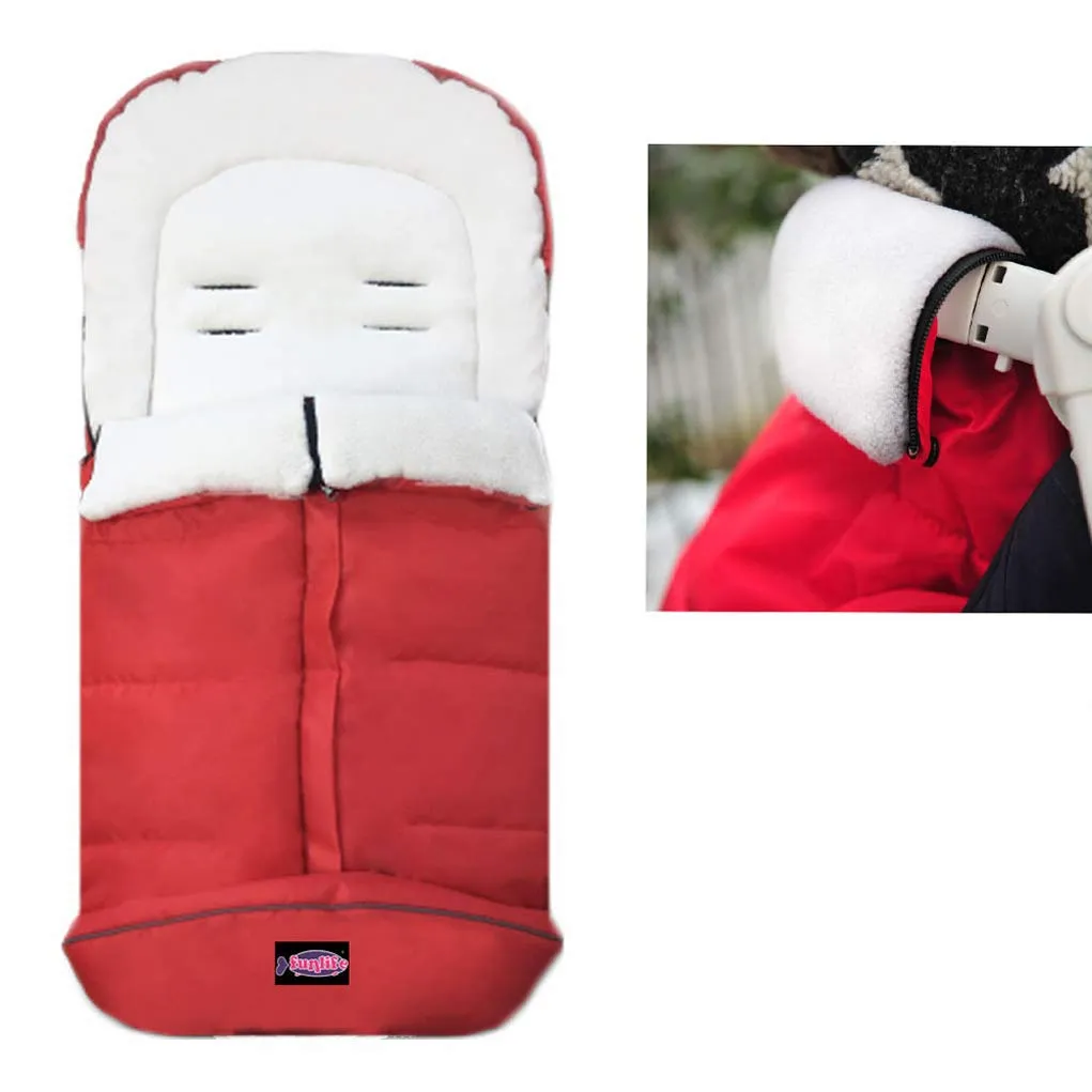 funlife Anti-Kick Winter Warm Blanket, Cozy Baby Sleeping Bag Cocoon - Adaptable for Most Stroller Styles, Water Repellent, Anti-Slip, Extendable, Multifunction Use Footmuff