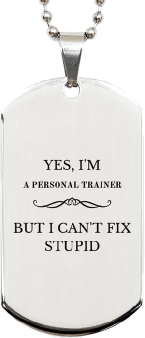 Funny Birthday Unique Gifts for Personal Trainers, Unique Gifts from Friends, Humorous Dog Tag for Fitness Enthusiasts