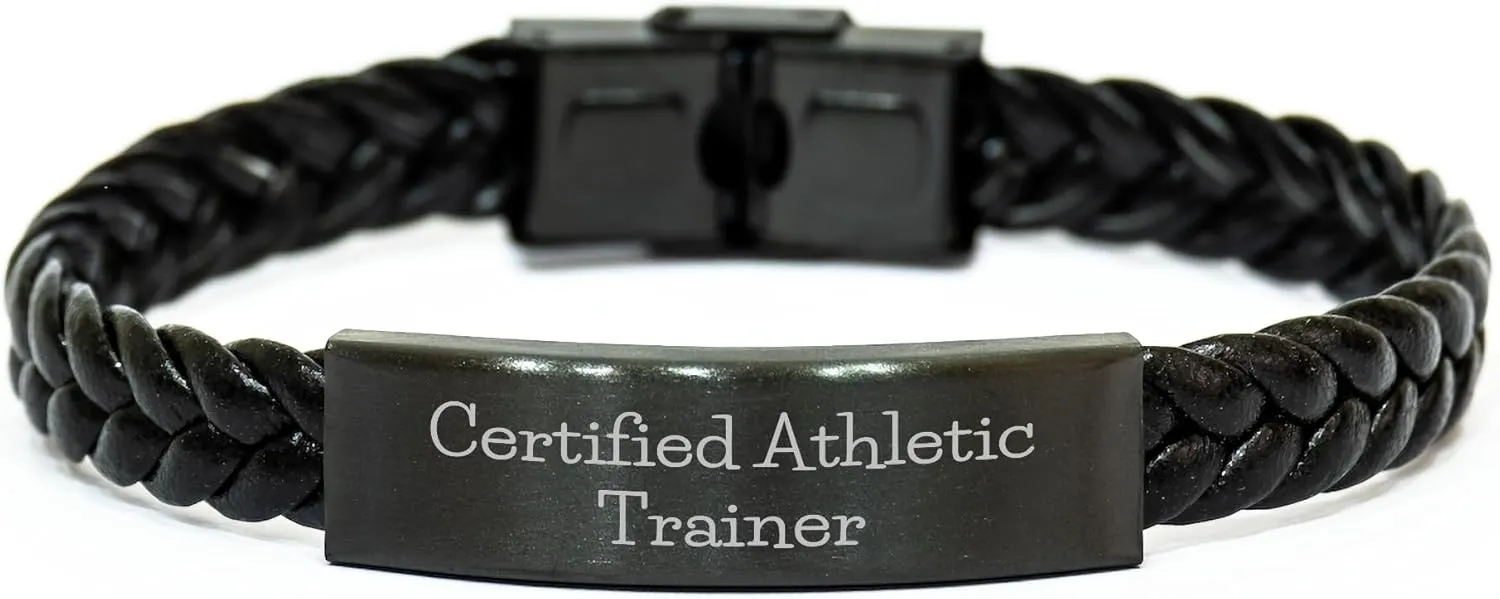 Funny Quote Gifts from Men to Certified Athletic Trainers for Mother's Day Interlaced Leather Bracelet