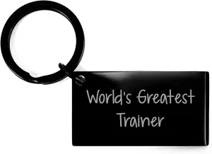 Funny Trainer Keychain Gifts from Men for World's Greatest Trainer on Mother's Day
