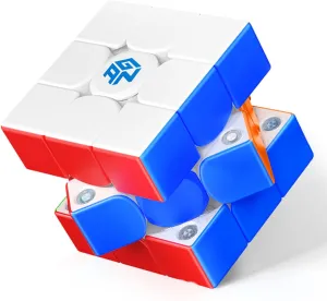 GAN 356 ME, Speed Cube 3x3 Magnetic Puzzle Toy with 48 Magnets GES Pro  Customized 12 Tension Settings, Ideal for Children Kids Adults, GAN 356 M Upgraded Version, Frosted Version