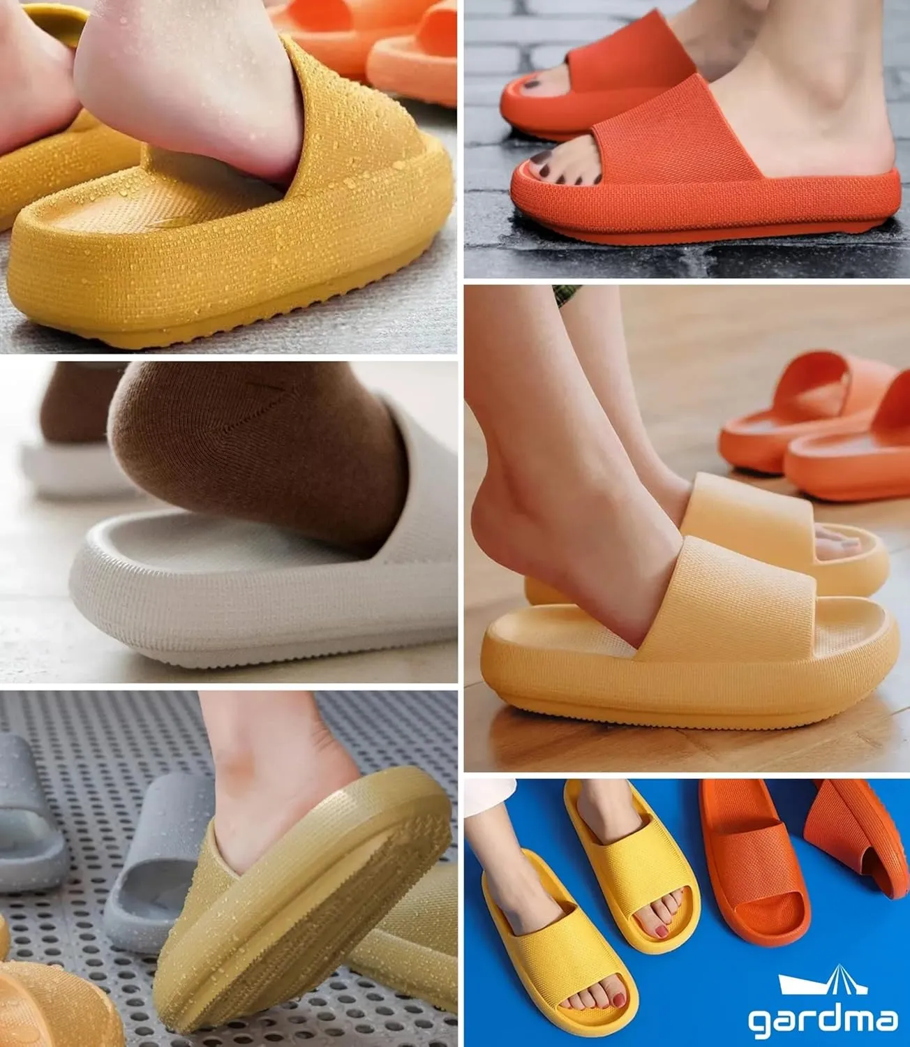 Genuine Pillow Slippers for Women and Men | House Slides Shower Sandals | Extremely Comfy | Cushioned Thick Sole | Cloud Slides | Lightweight Non-Slip Easy to Clean