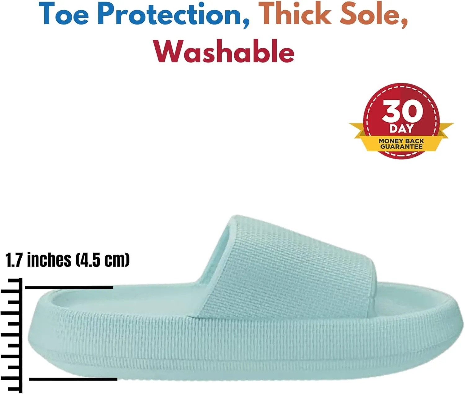 Genuine Pillow Slippers for Women and Men | House Slides Shower Sandals | Extremely Comfy | Cushioned Thick Sole | Cloud Slides | Lightweight Non-Slip Easy to Clean