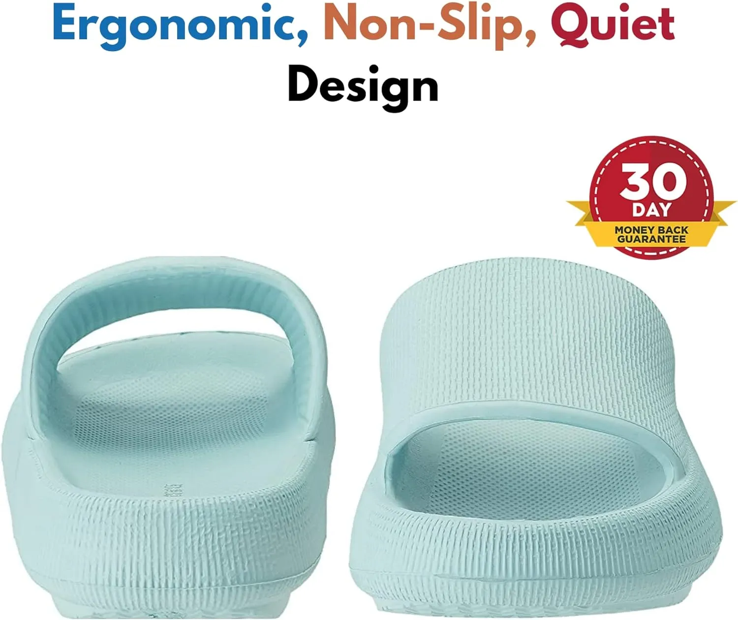 Genuine Pillow Slippers for Women and Men | House Slides Shower Sandals | Extremely Comfy | Cushioned Thick Sole | Cloud Slides | Lightweight Non-Slip Easy to Clean