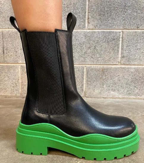 Ghosted Platform Green Bottom Boots