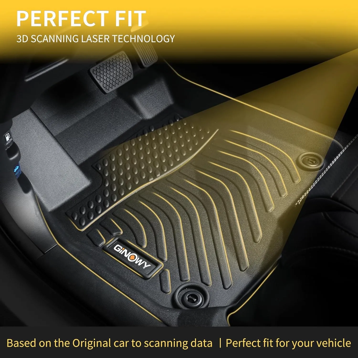 GINOWY-Floor Mats with Cargo Liner for Nissan Ariya 2023 2024 2025, All Weather Car Floor Mat Cargo Trunk Mat TPE Rubber Liners Ariya Accessories