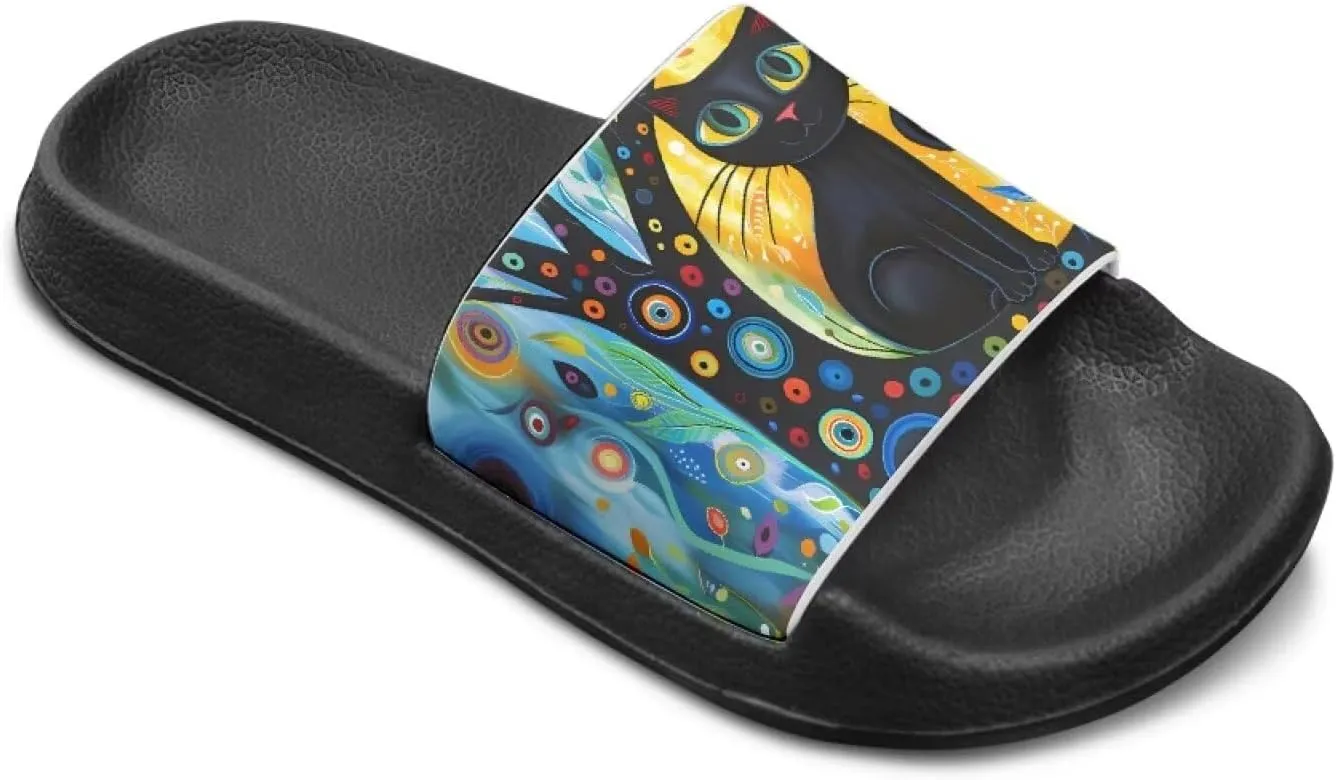 Girls Slide Sandals Lightweight Kids Summer Slippers with EVA Sole