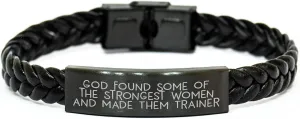 God Found Some of the Strongest Women and Made Them Trainers, Interlaced Leather Trainer Gift for Men and Women, Christmas Unique Gifts from Friends and Family