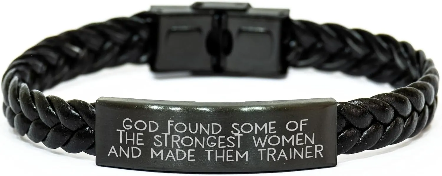 God Found Some of the Strongest Women and Made Them Trainers, Interlaced Leather Trainer Gift for Men and Women, Christmas Unique Gifts from Friends and Family