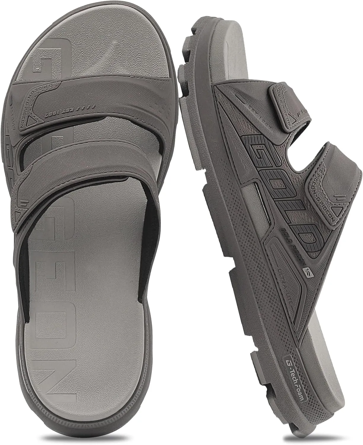 Gold Pigeon Shoes EVA Anti-Fatigue Ultra-Cushion Unisex Slide Sandals Adjustable Straps