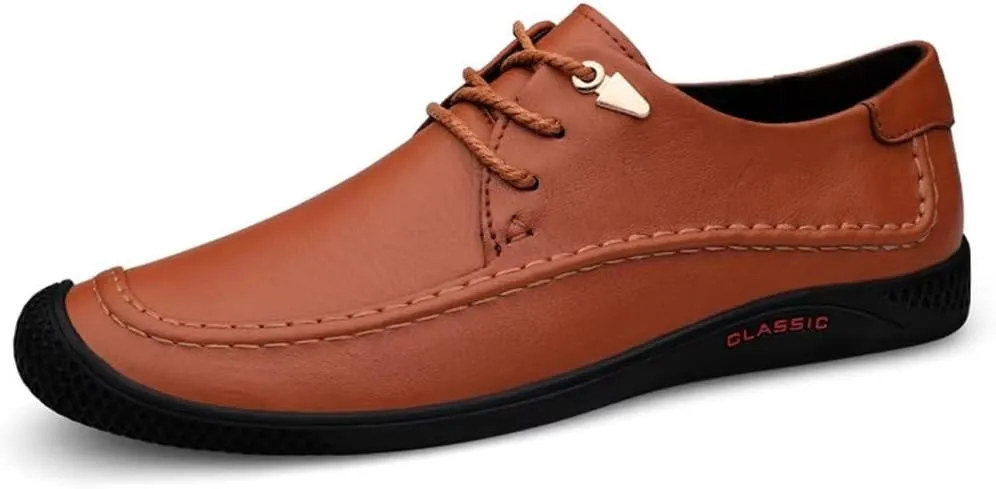 GSLMOLN Men's Fashion Loafer Leather Casual Breathable Formal Dress Shoes