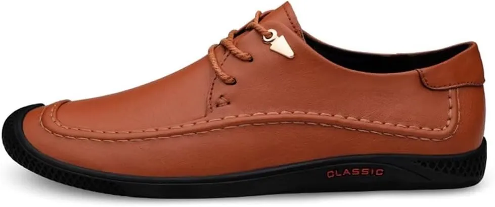 GSLMOLN Men's Fashion Loafer Leather Casual Breathable Formal Dress Shoes