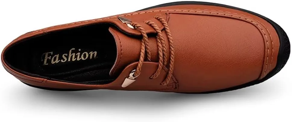 GSLMOLN Men's Fashion Loafer Leather Casual Breathable Formal Dress Shoes