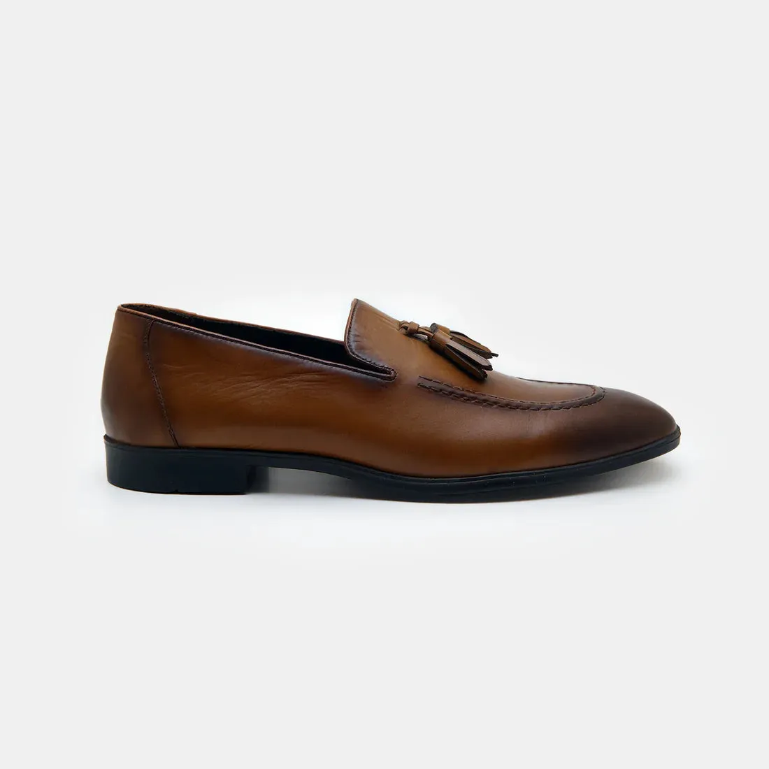 Handmade Men brown leather Tassels moccasins, brown leather moccasins shoes