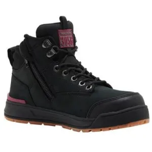 HARD YAKKA Womens 3056 Zip Safety Boot - Black (Y60245)