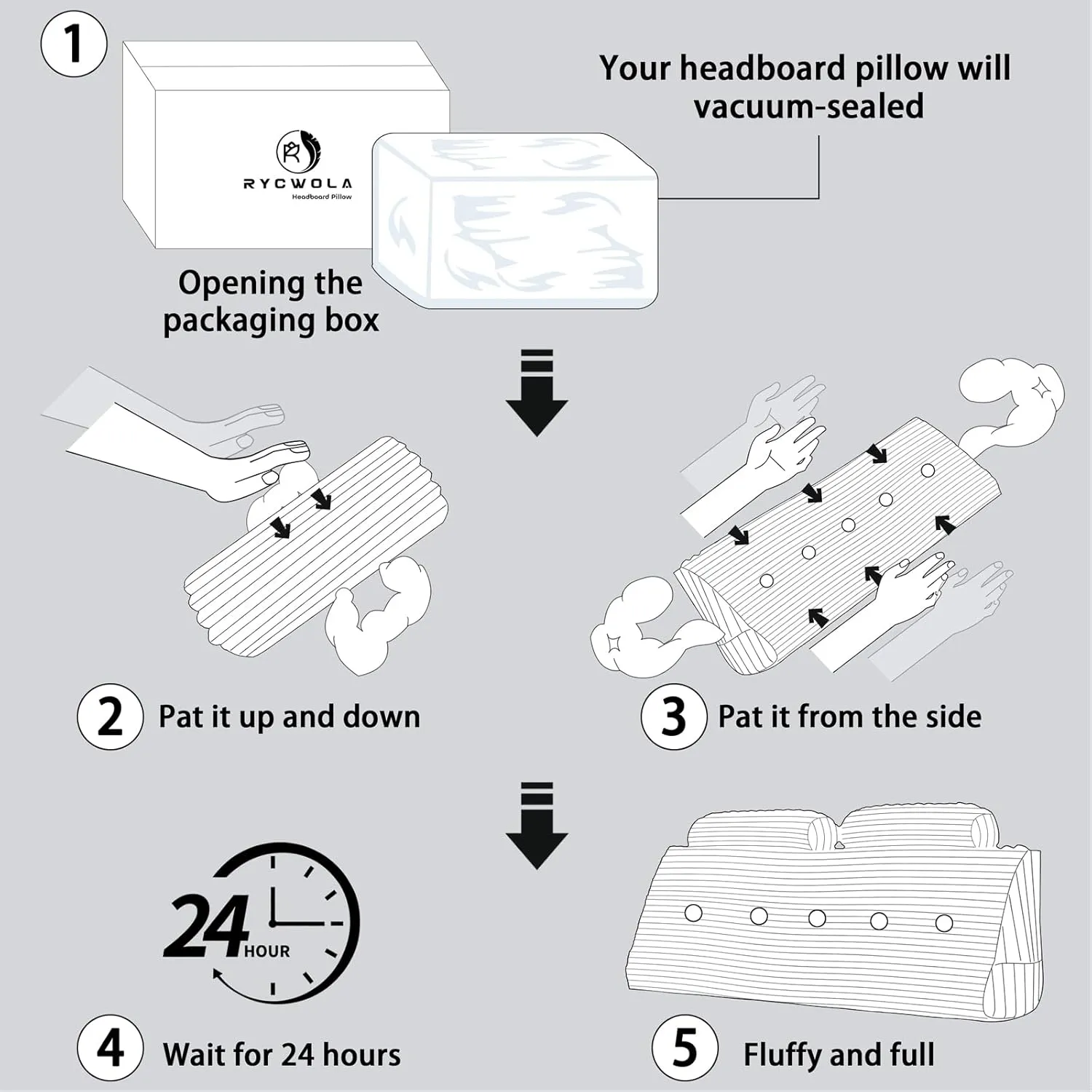 Headboard Wedge Pillow with 2 Pack Neck Roll Pillow Large Headboard Pillow Queen Wedge Pillow Headboard Soft and Supportive Bed Rest Reading Pillows for Sitting in Bed with Removable Cover