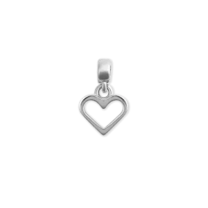 Heart Contour Charm S925 Sterling Silver