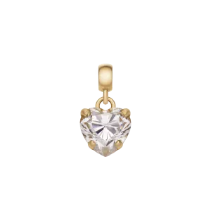 Heart White Crystal Charm G