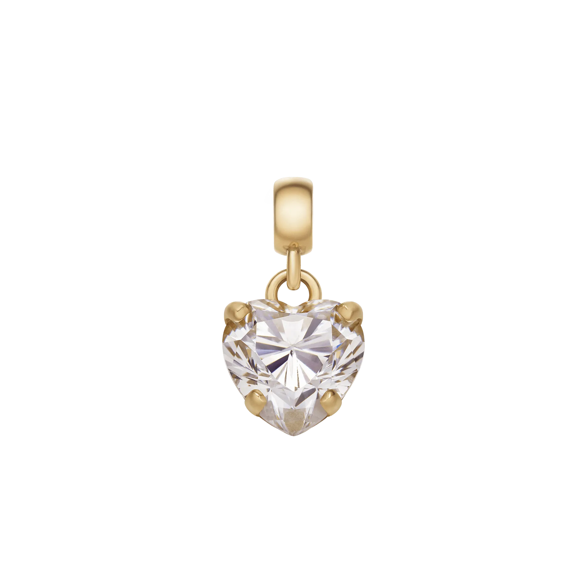Heart White Crystal Charm G