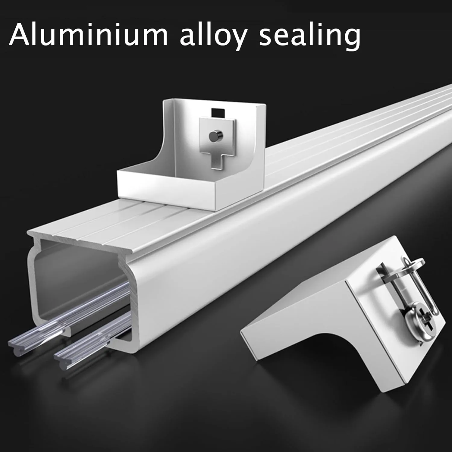 Heavy Duty Curtain Track Rails,Ceiling Or Wall Mount 50-600 Cm Aluminium Sliding System Kit for Room Di viders, Bedroom Privacy, Shower Rod,Straight (Color :