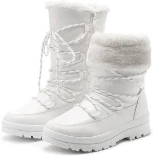 HEAWISH Women’s Winter Snow Boot Fur Lined Mid Calf Warm Boots
