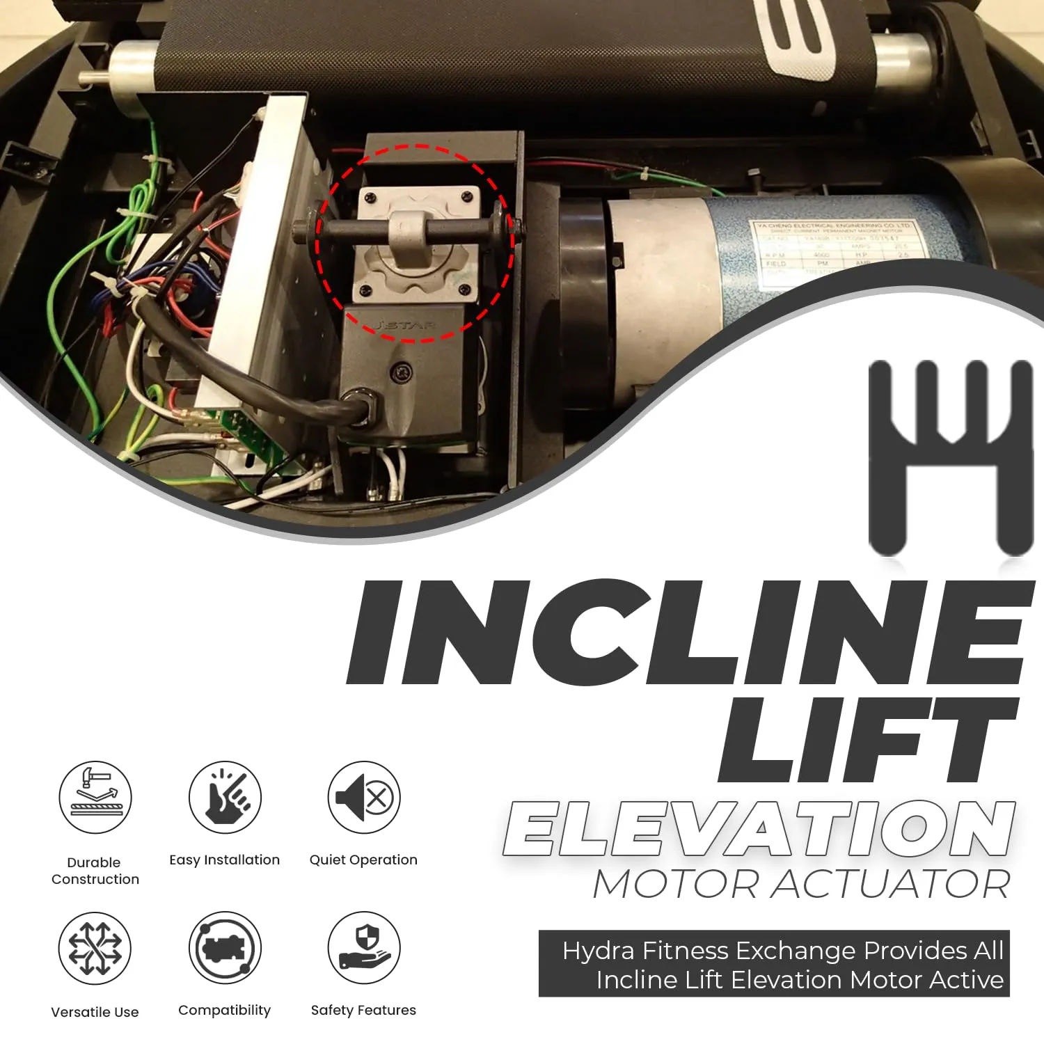 H.F Exchange Treadmill Incline Lift Motor Linear Actuator - Stroke 1.5 in - Exercise Equipment for Treadmill, Heavy Duty Quiet Operation, P/N 193034 Work with Image HealthRider Pro-Form 320x