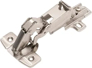 Hickory Hardware P5120-14 Euro Cabinet Concealed Hinge - Self Closing Feature - Full Overlay Frameless Design with 165° Opening - Easy Installation Hinge - Polished Nickel Finish 1 Set of Pair