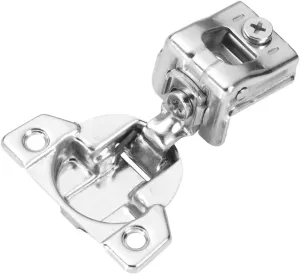 Hickory Hardware P5129-14-10B Euro Cabinet Concealed Hinge - 1-1/4 Inch Overlay Face Frame Design with 108° Opening Self Closing Feature Easy Installation Hinge Polished Nickel Finish 10 Piece