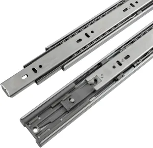 Hickory Hardware Soft Close Drawer Slide - 3 Folds Full Extension Drawer Slides with Spring - Ball Bearing Cabinet Runners - Cadmium Finishing 100 LB Capacity - 12 Inch Cabinet Slides, 1 Pair