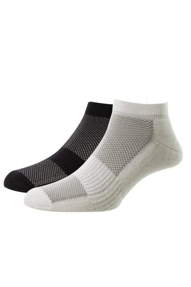 HJ Hall Two-Pair Pack Trainer Sock 7451