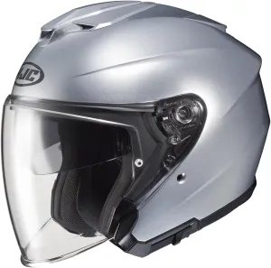 HJC i30 Metal Natural Motorcycle Helmet, DOT Approved (CR Silver, Small)