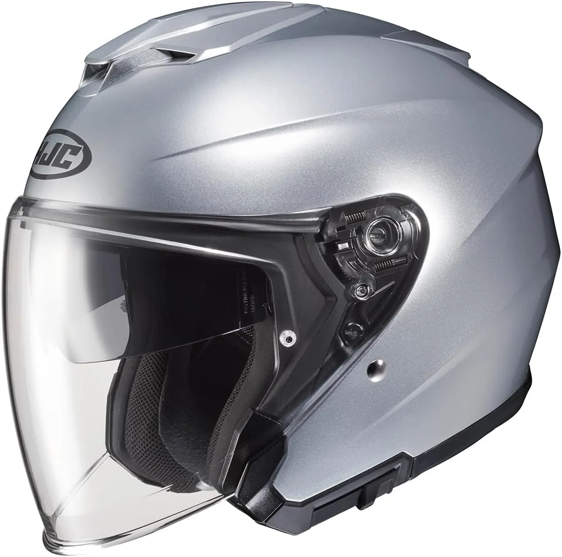 HJC i30 Metal Natural Motorcycle Helmet, DOT Approved (CR Silver, Small)