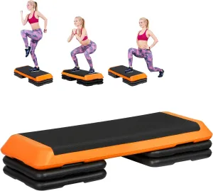HomGarden 28.15" & 43" Adjustable Workout Aerobic Stepper in Fitness & Exercise Step Platform Trainer Stepper