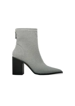 Houndstooth Printed Textile Boot