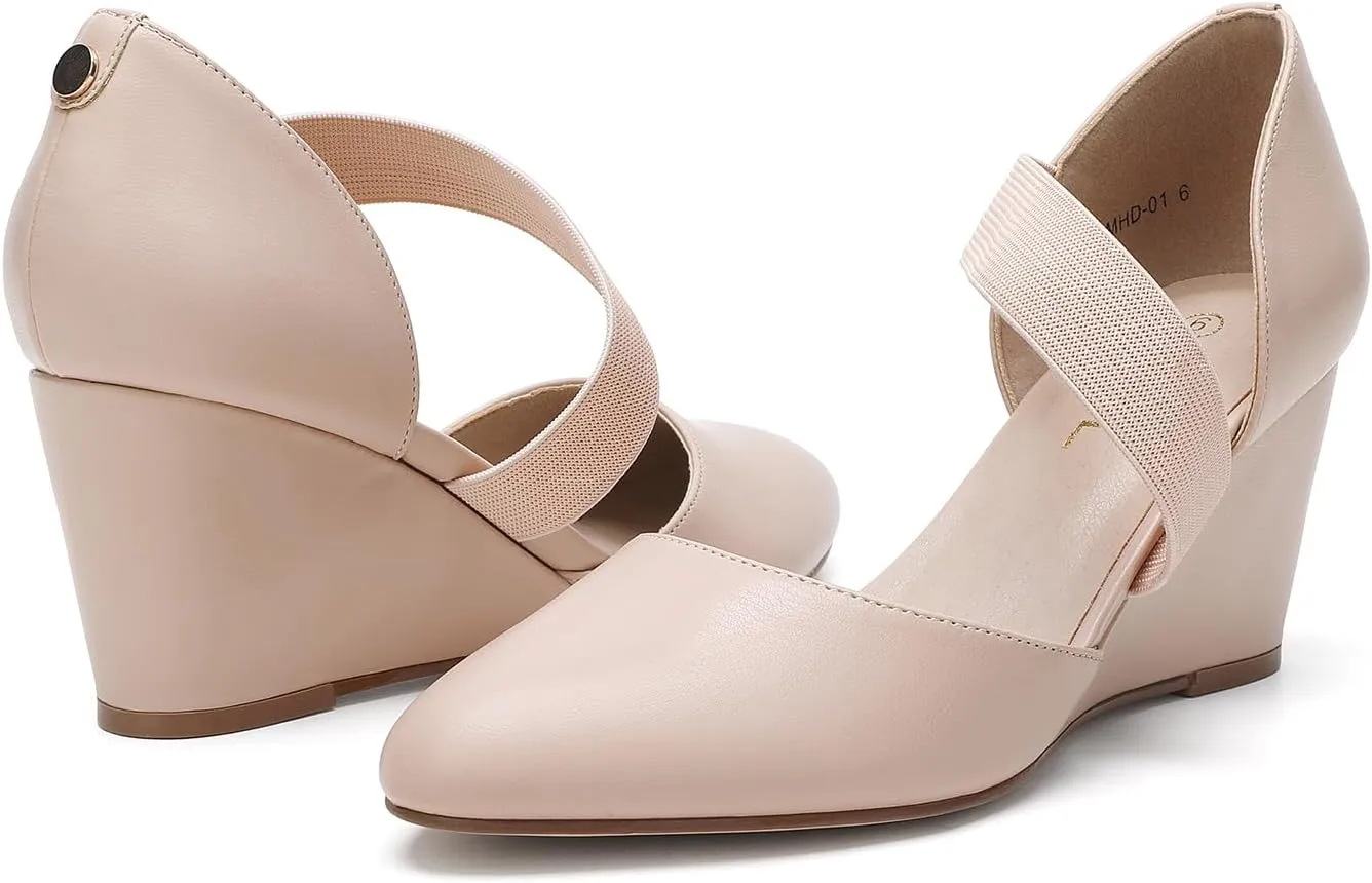 HTL Women's Wedge Heel Pumps