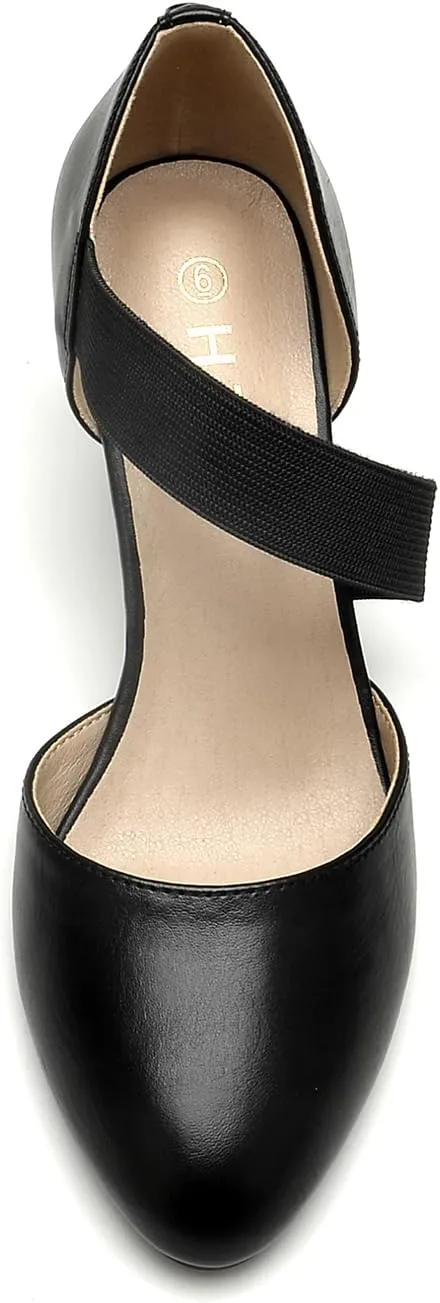 HTL Women's Wedge Heel Pumps