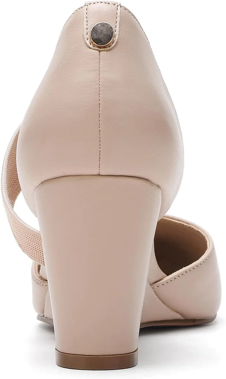 HTL Women's Wedge Heel Pumps