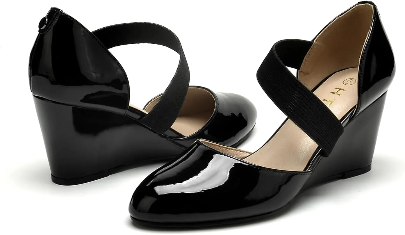 HTL Women's Wedge Heel Pumps