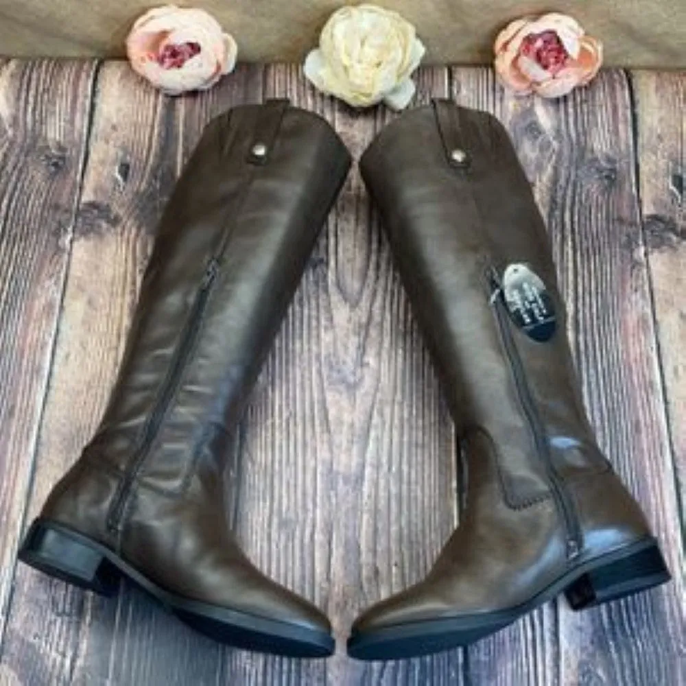 INC Fawne Brown Leather Boots 7