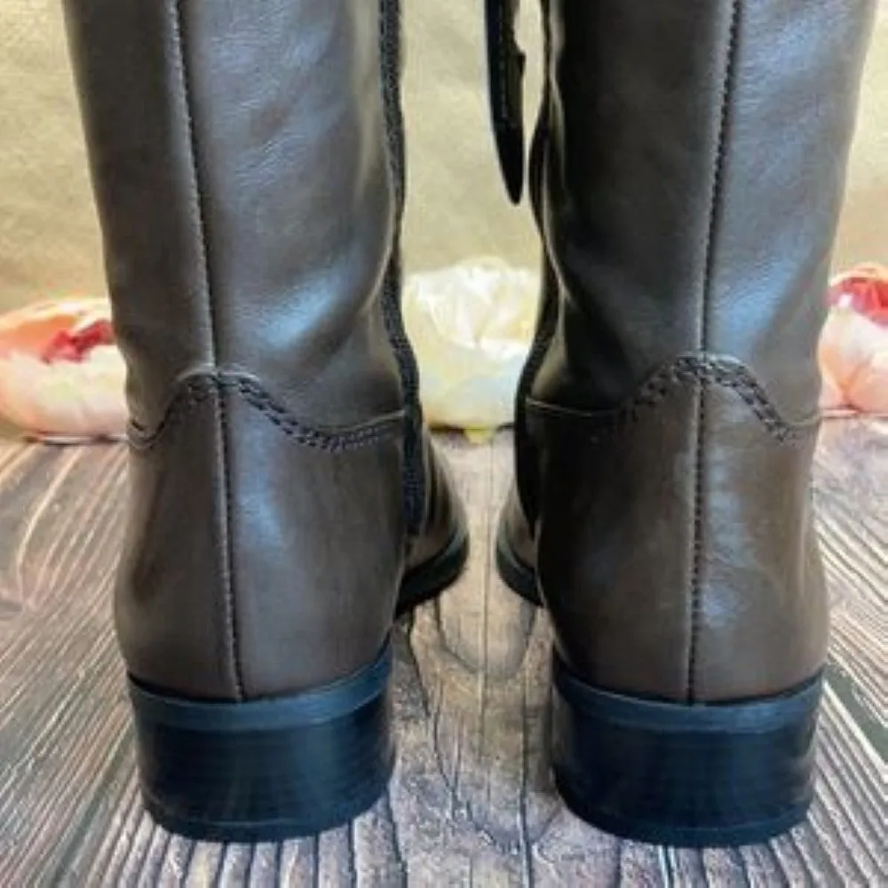 INC Fawne Brown Leather Boots 7