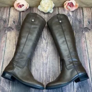 INC Fawne Brown Leather Boots 7